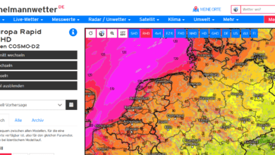 Webseiten für Wetterlagen